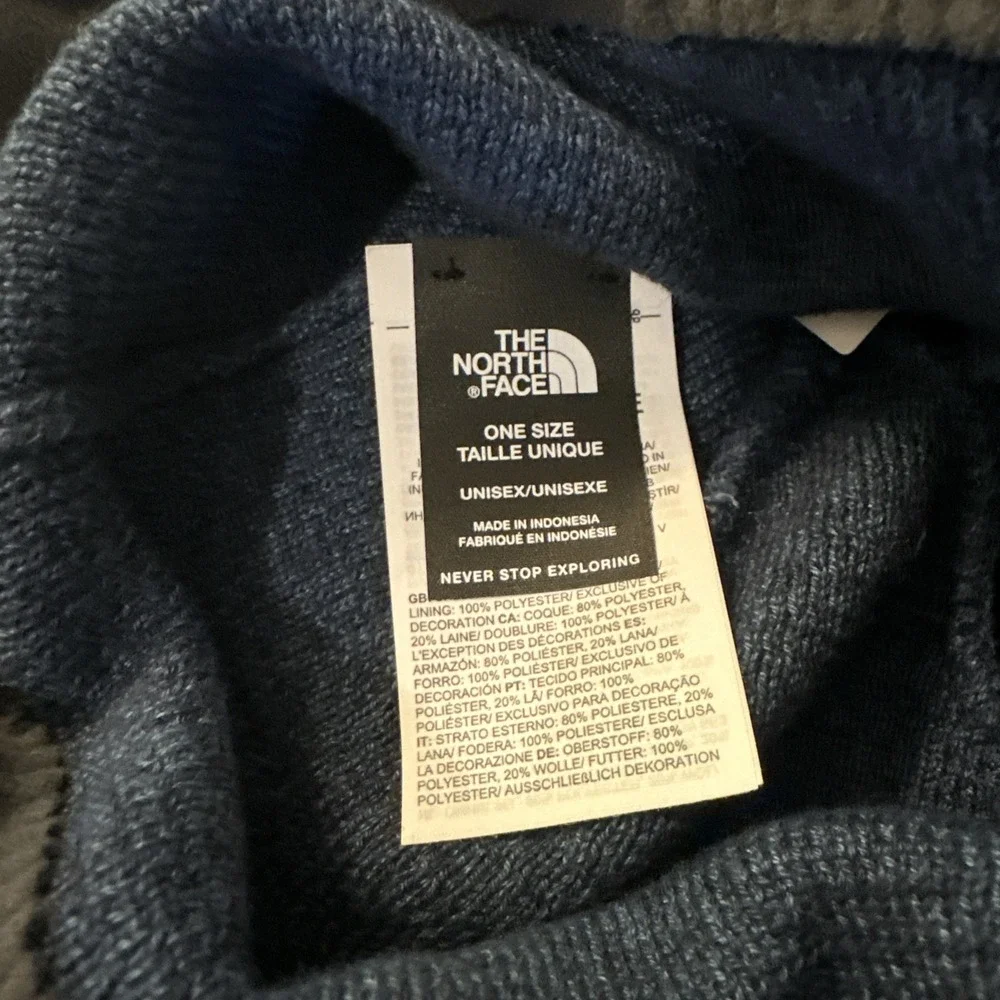 The North Face NWT Adult Jim Beanie Wool Blend One Size Shady Blue Heather